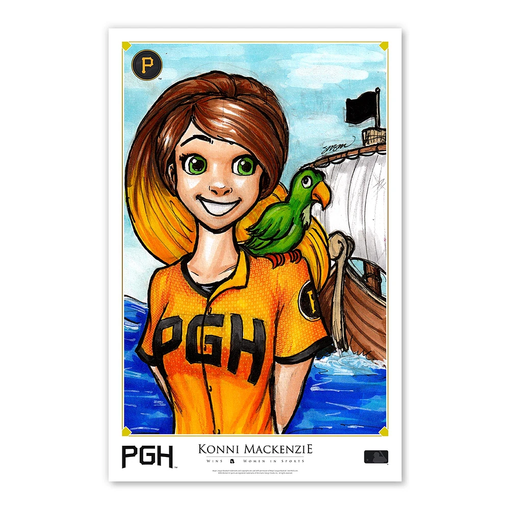 Pittsburgh Pirates 11" x 17" Konni Mackenzie Women In Sports Poster