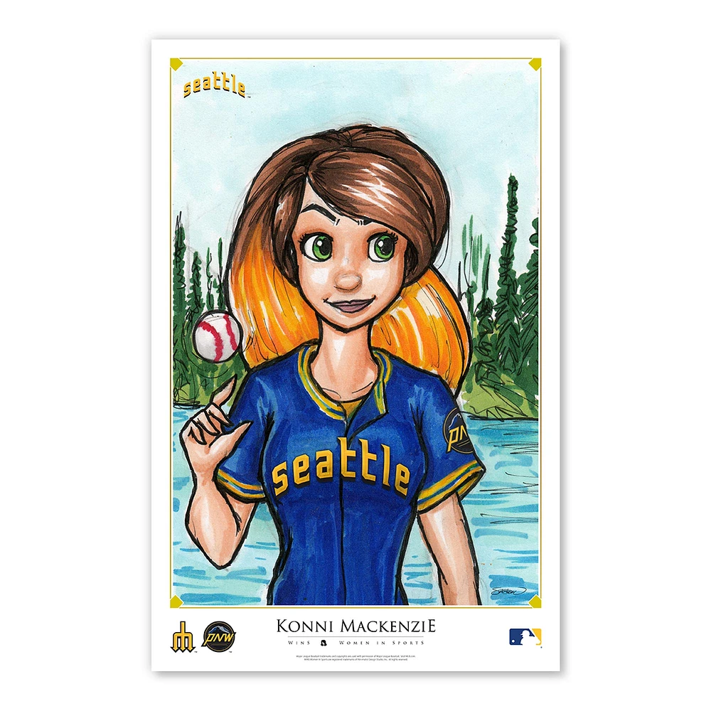 Seattle Mariners 11" x 17" Konni Mackenzie Women In Sports Poster