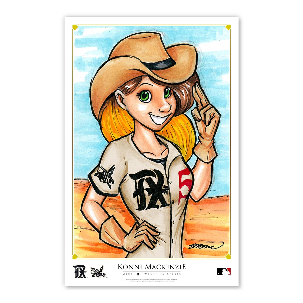 Texas Rangers 11" x 17" Konni Mackenzie Women In Sports Poster