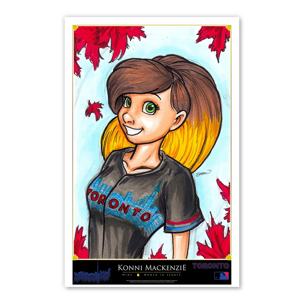 Toronto Blue Jays 11" x 17" Konni Mackenzie Women In Sports Poster