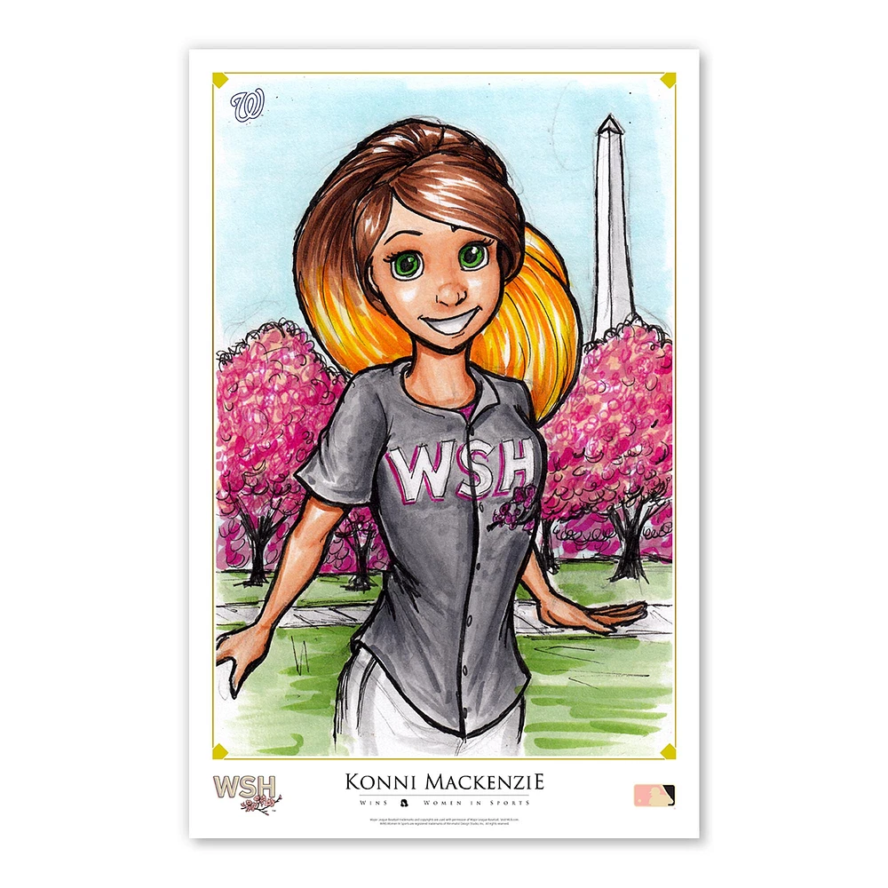 Washington Nationals 11" x 17" Konni Mackenzie Women In Sports Poster