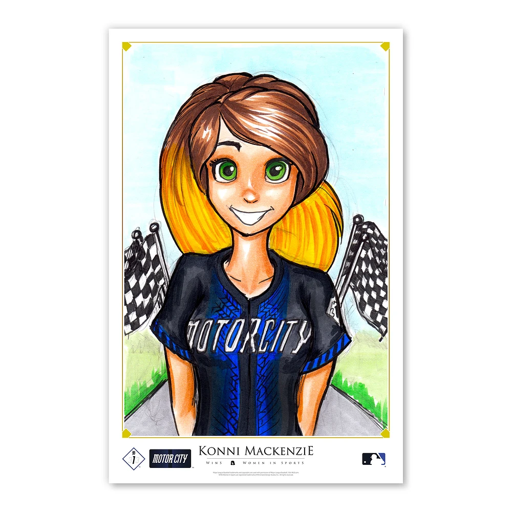 Detroit Tigers 11" x 17" Konni Mackenzie Women In Sports Poster
