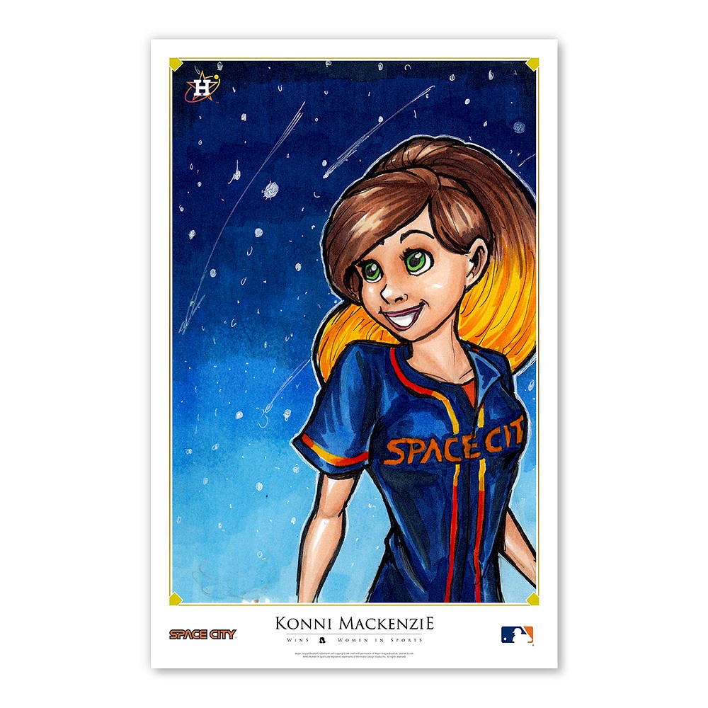Houston Astros 11" x 17" Konni Mackenzie Women In Sports Poster