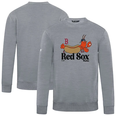 Men's Levelwear Gray Boston Red Sox Zane Ballpark Food Pullover Sweatshirt