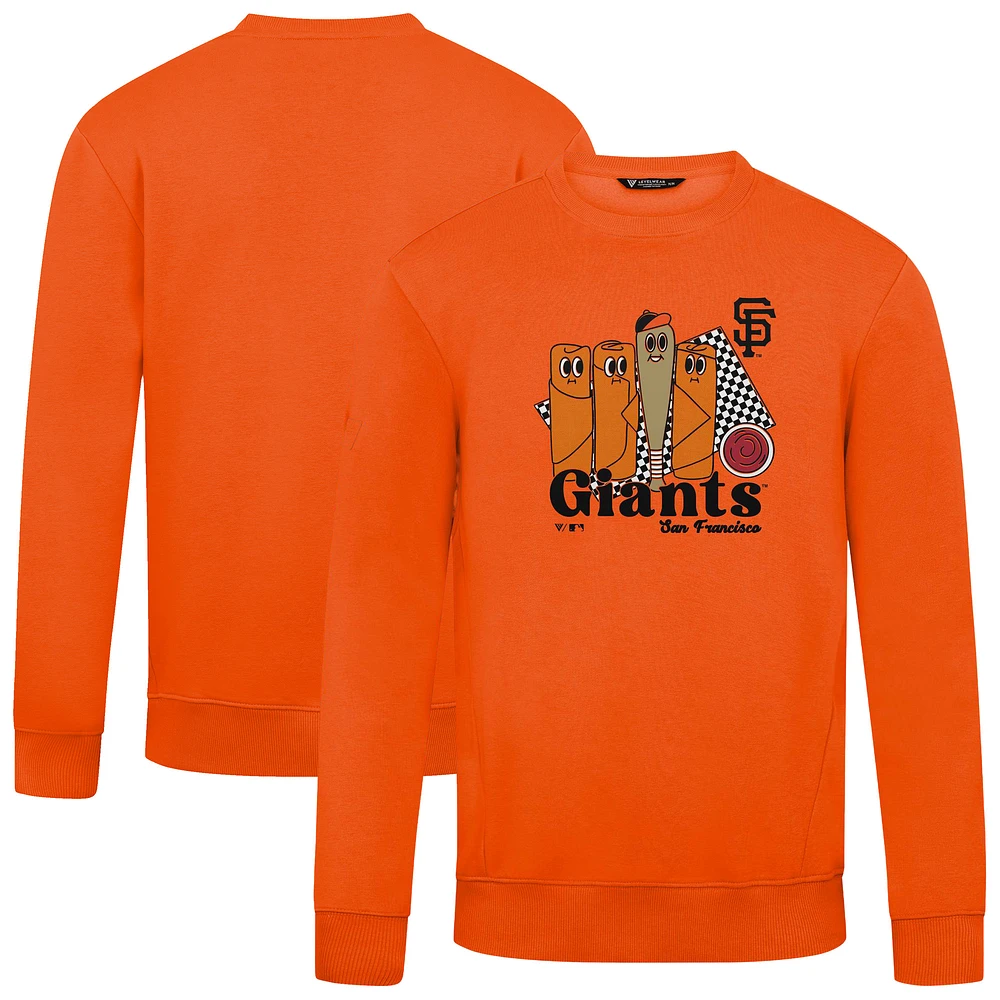Men's Levelwear Orange San Francisco Giants Zane Ballpark Food Pullover Sweatshirt