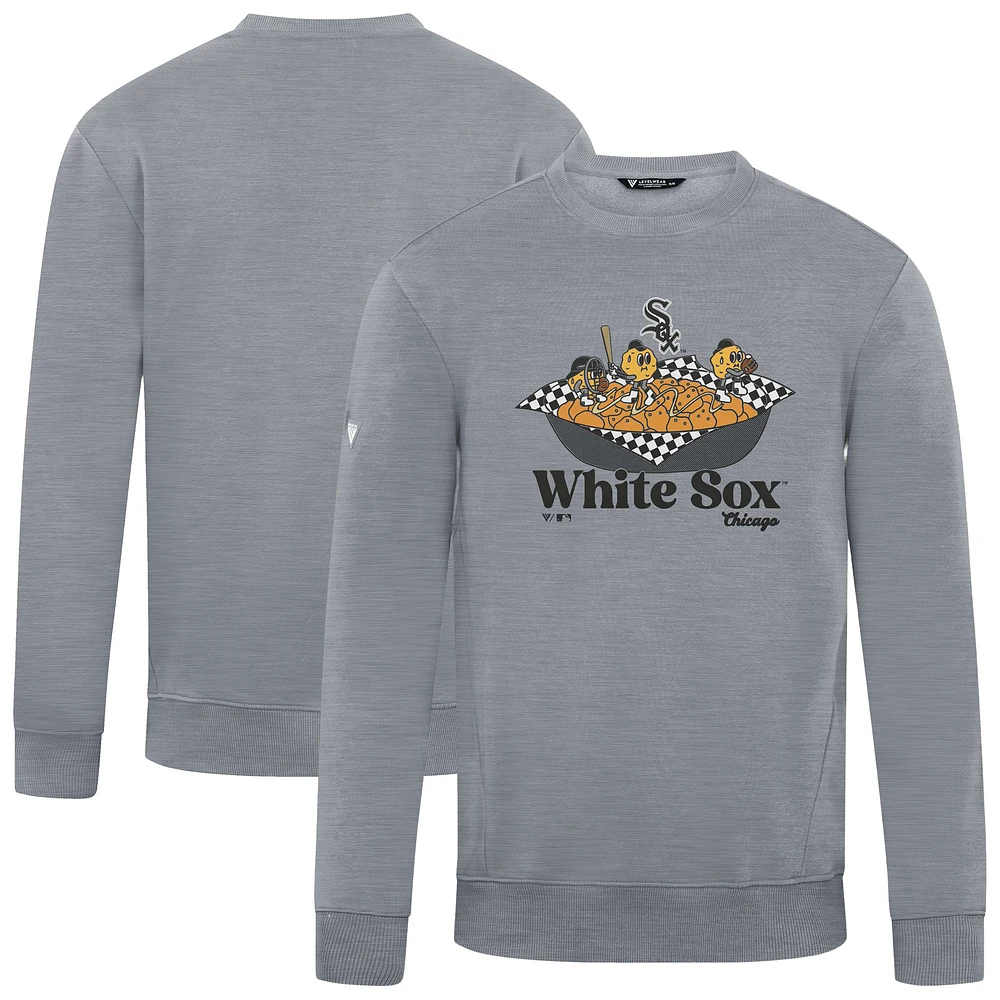 Men's Levelwear Gray Chicago White Sox Zane Ballpark Food Pullover Sweatshirt