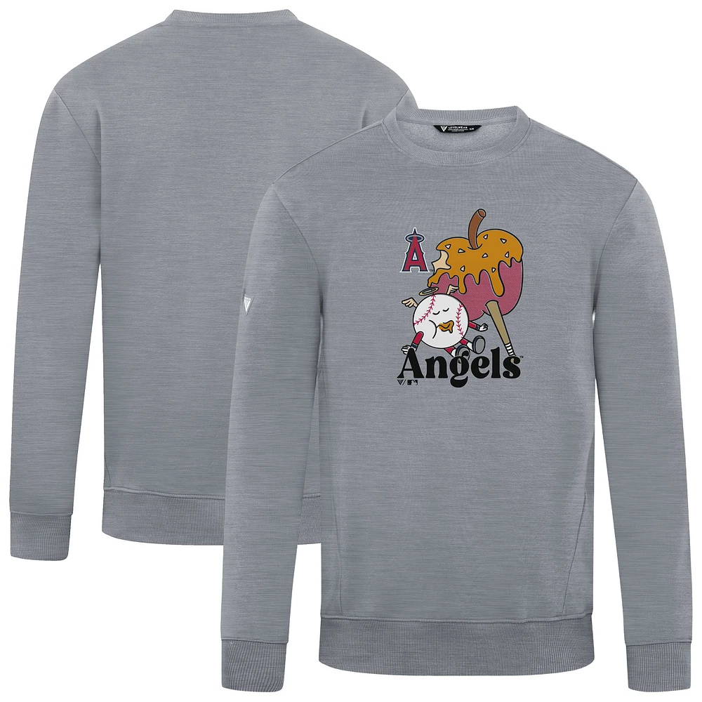 Men's Levelwear Gray Los Angeles Angels Zane Ballpark Food Pullover Sweatshirt