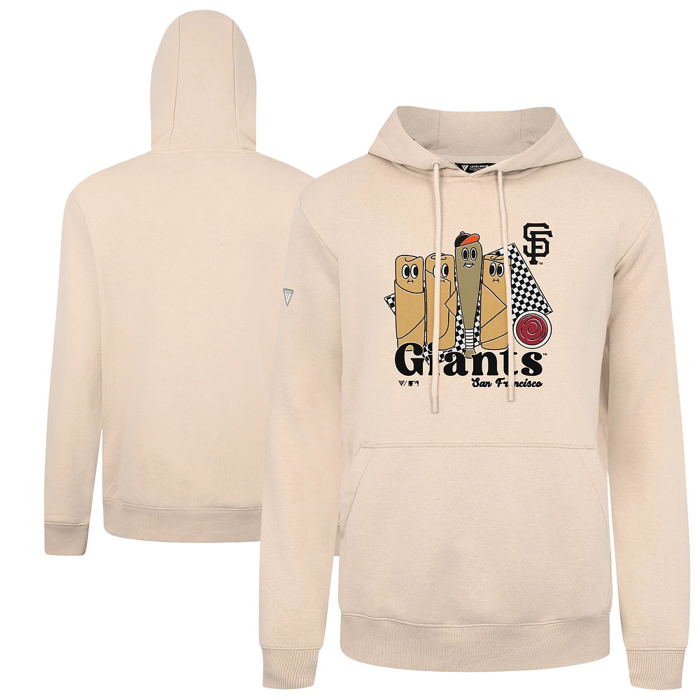 Men's Levelwear Khaki San Francisco Giants Podium Ballpark Food Pullover Hoodie