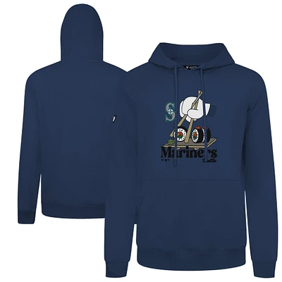 Men's Levelwear Navy Seattle Mariners Podium Ballpark Food Pullover Hoodie