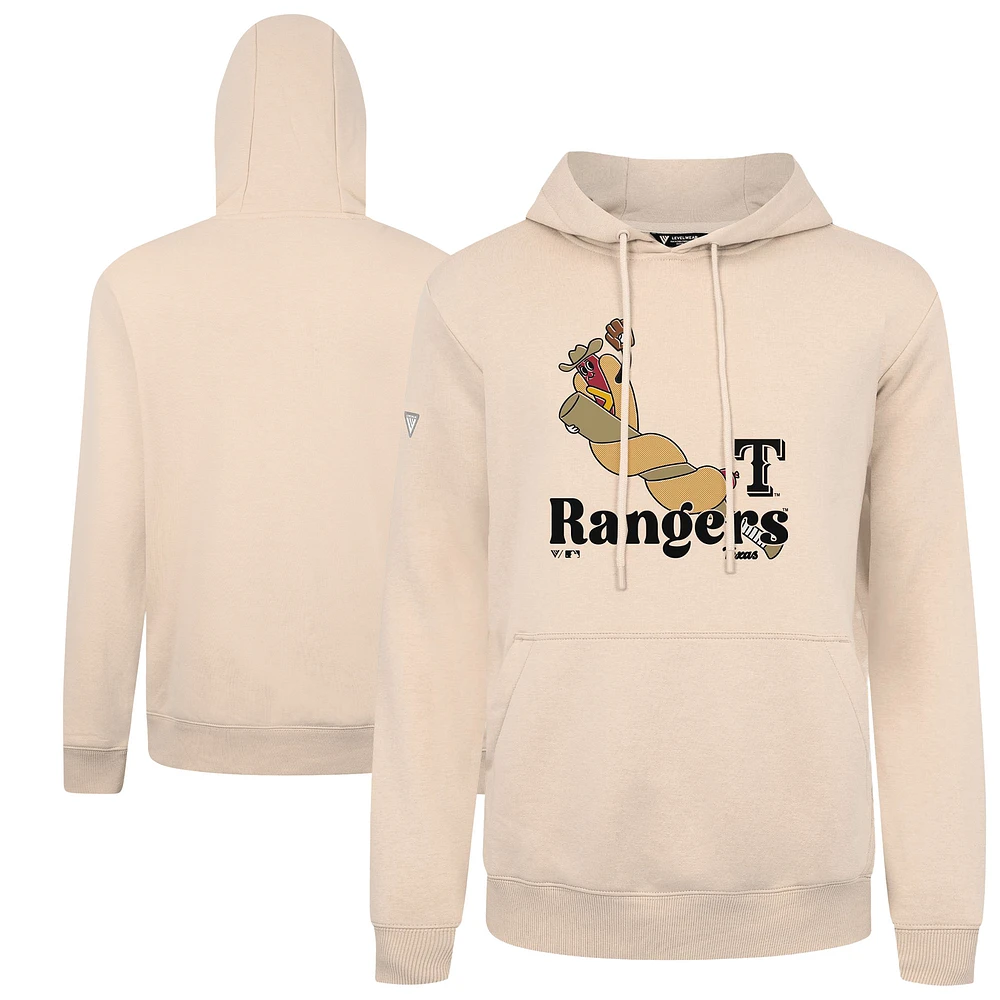 Men's Levelwear Khaki Texas Rangers Podium Ballpark Food Pullover Hoodie