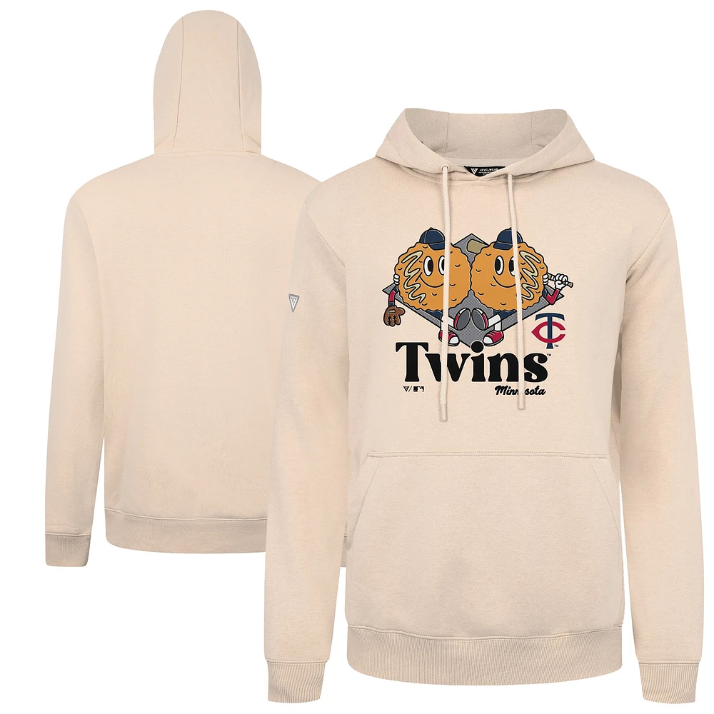 Men's Levelwear Khaki Minnesota Twins Podium Ballpark Food Pullover Hoodie