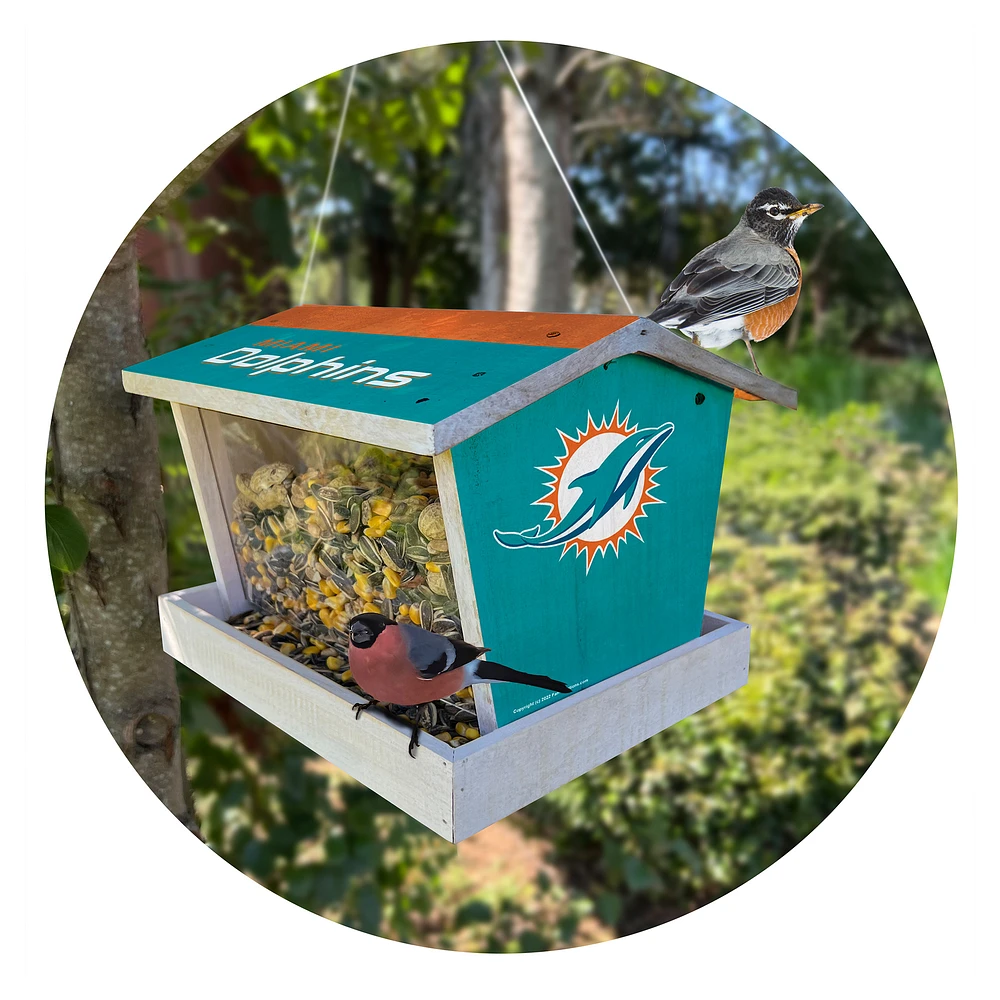 Miami Dolphins Team Pride Bird Feeder