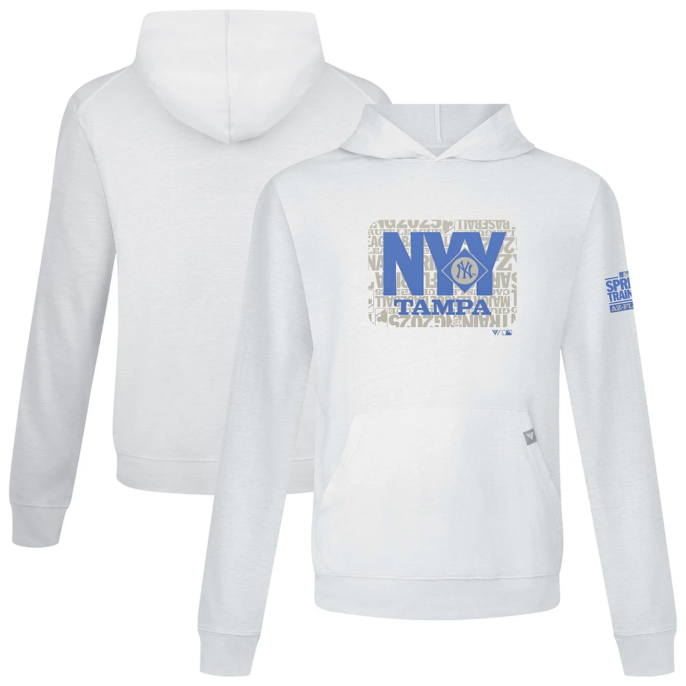 Men's Levelwear White New York Yankees 2025 Spring Training Relay Pullover Hoodie
