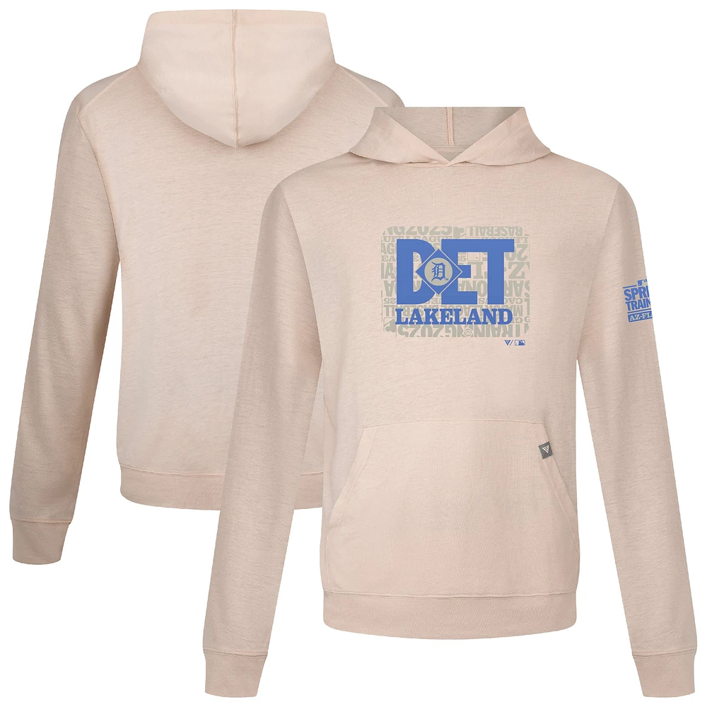Men's Levelwear Khaki Detroit Tigers 2025 Spring Training Relay Pullover Hoodie