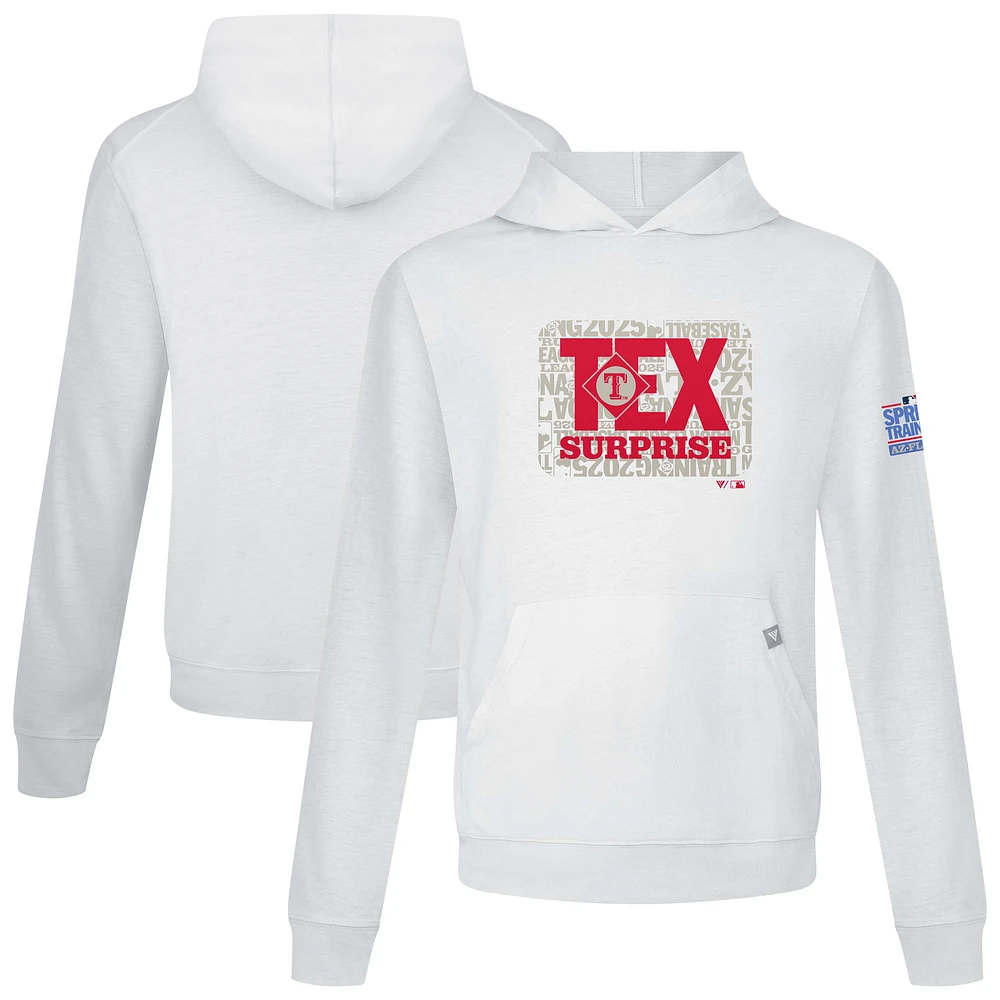 Men's Levelwear White Texas Rangers 2025 Spring Training Relay Pullover Hoodie