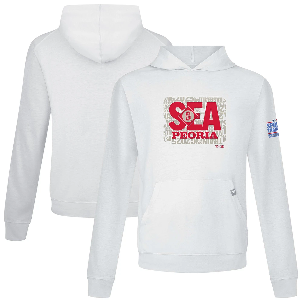 Men's Levelwear White Seattle Mariners 2025 Spring Training Relay Pullover Hoodie