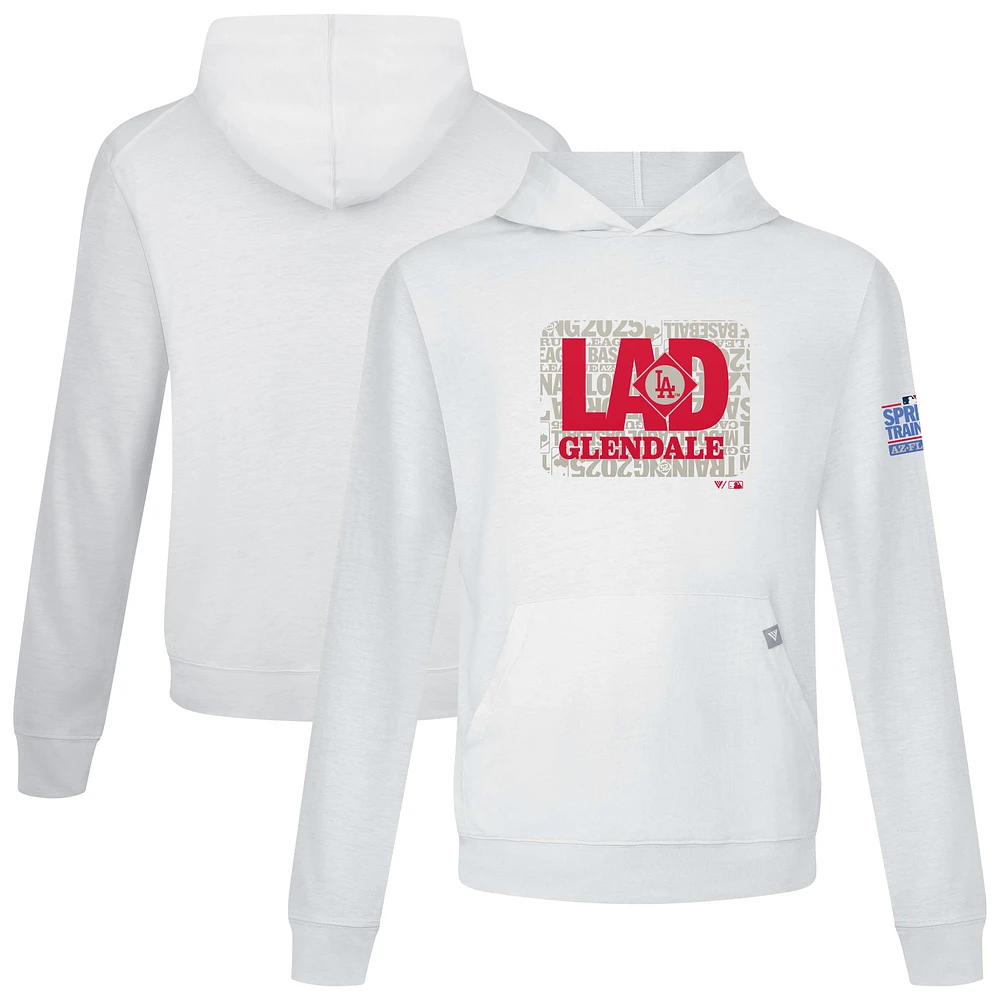 Men's Levelwear White Los Angeles Dodgers 2025 Spring Training Relay Pullover Hoodie