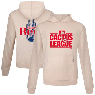 Men's Levelwear Khaki Cincinnati Reds 2025 Spring Training Relay Pullover Hoodie