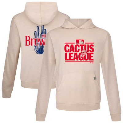 Men's Levelwear Khaki Milwaukee Brewers 2025 Spring Training Relay Pullover Hoodie