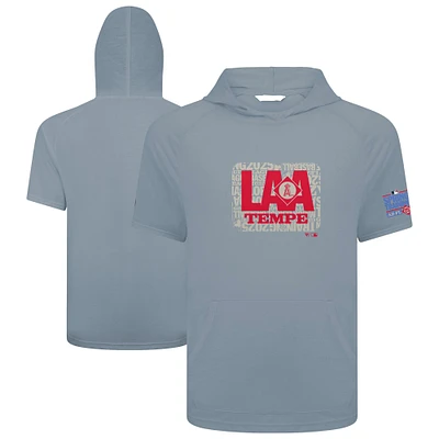 Men's Levelwear Gray Los Angeles Angels 2025 Spring Training Phase Hoodie T-Shirt