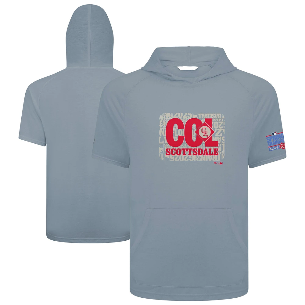 Men's Levelwear Gray Colorado Rockies 2025 Spring Training Phase Hoodie T-Shirt