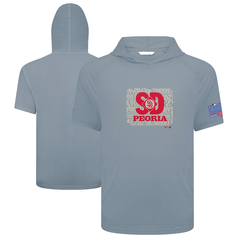 Men's Levelwear Gray San Diego Padres 2025 Spring Training Phase Hoodie T-Shirt