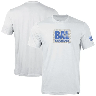 Men's Levelwear White Baltimore Orioles 2025 Spring Training Thrive Tri-Blend T-Shirt