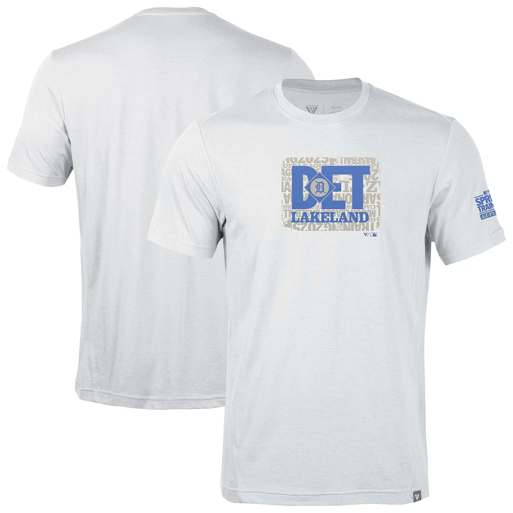 Men's Levelwear White Detroit Tigers 2025 Spring Training Thrive Tri-Blend T-Shirt