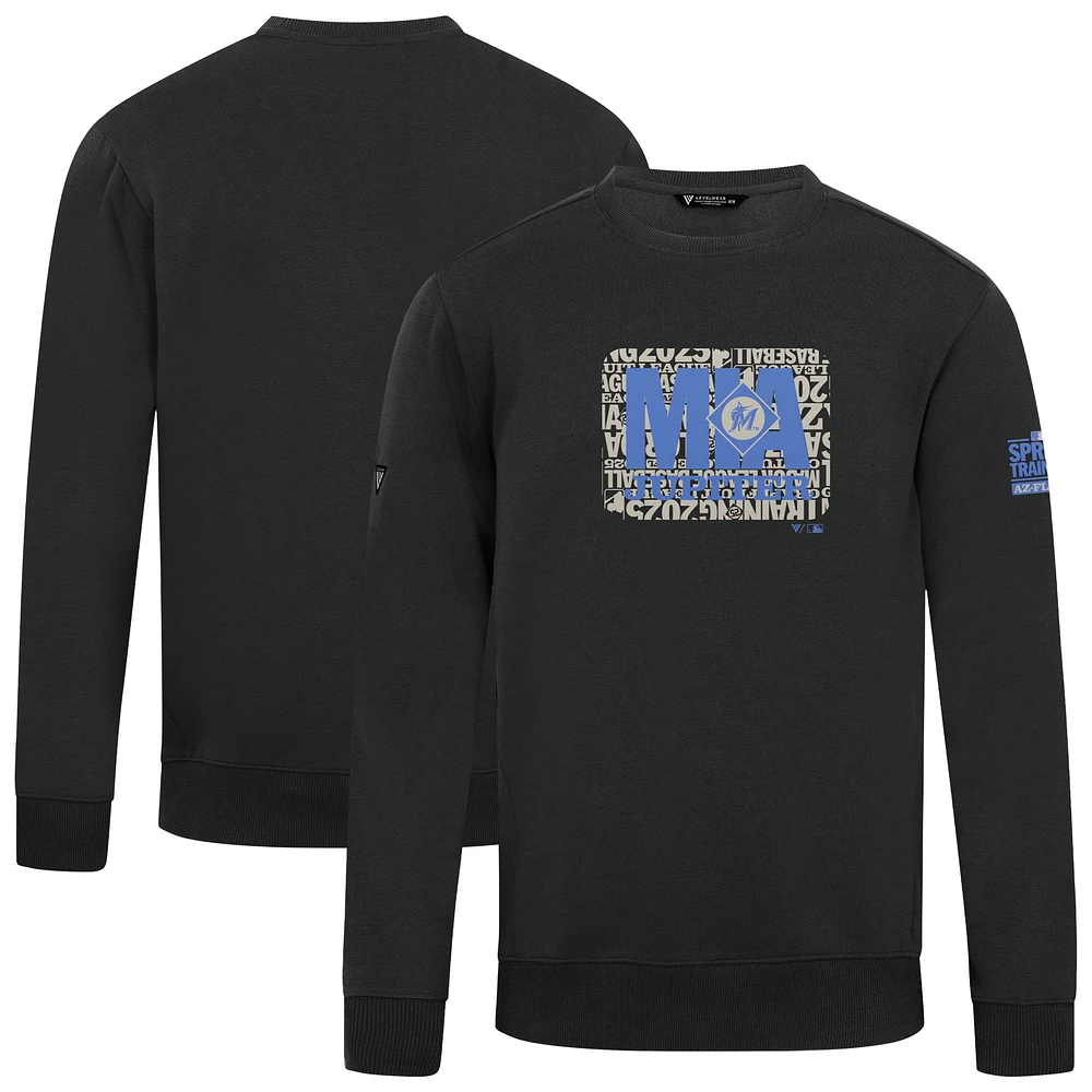 Men's Levelwear Miami Marlins Zane Spring Training Pullover Sweatshirt