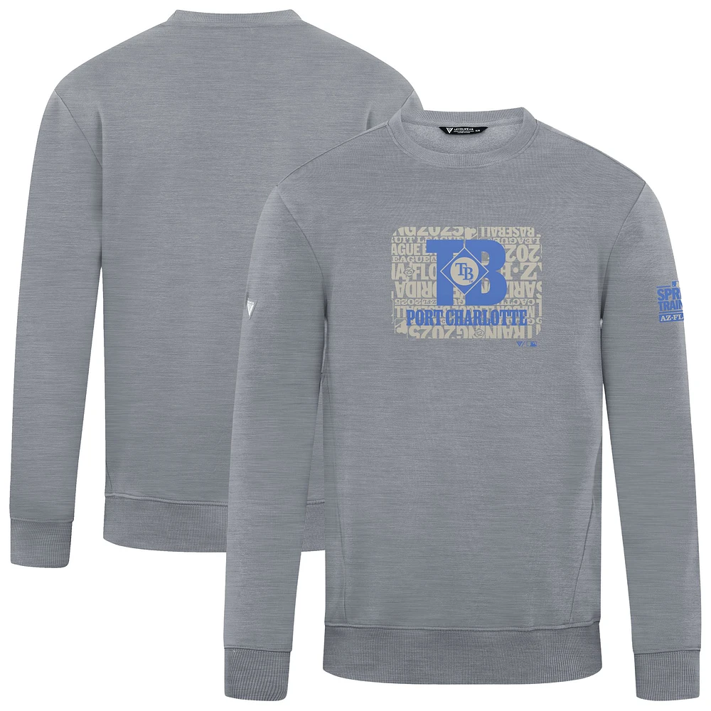 Men's Levelwear Gray Tampa Bay Rays Zane Spring Training Pullover Sweatshirt