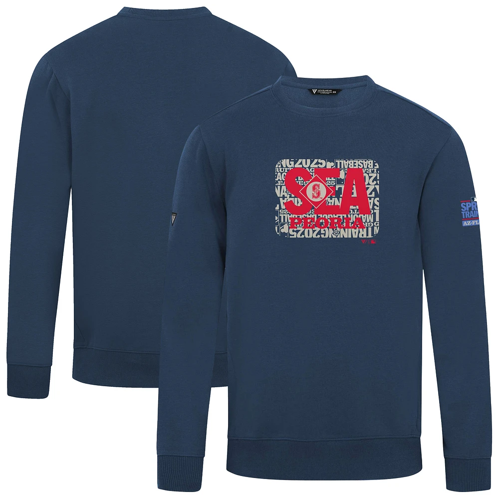 Men's Levelwear Navy Seattle Mariners Zane Spring Training Pullover Sweatshirt