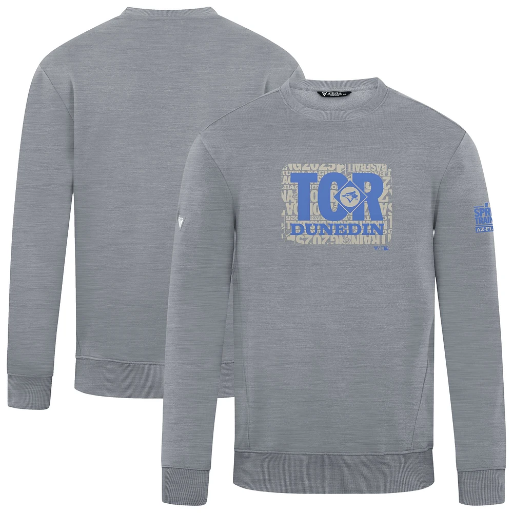 Men's Levelwear Gray Toronto Blue Jays Zane Spring Training Pullover Sweatshirt
