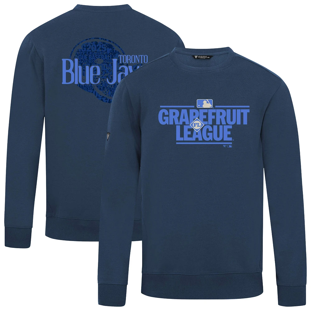Men's Levelwear Navy Toronto Blue Jays 2025 Spring Training Zane Pullover Sweatshirt
