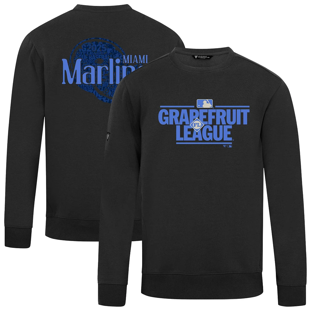 Men's Levelwear Black Miami Marlins 2025 Spring Training Zane Pullover Sweatshirt