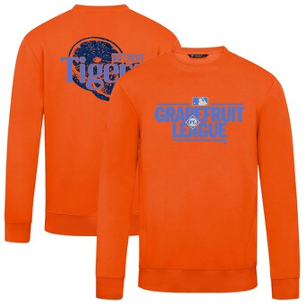Men's Levelwear Orange Detroit Tigers Zane Spring Training 2 Pullover Sweatshirt