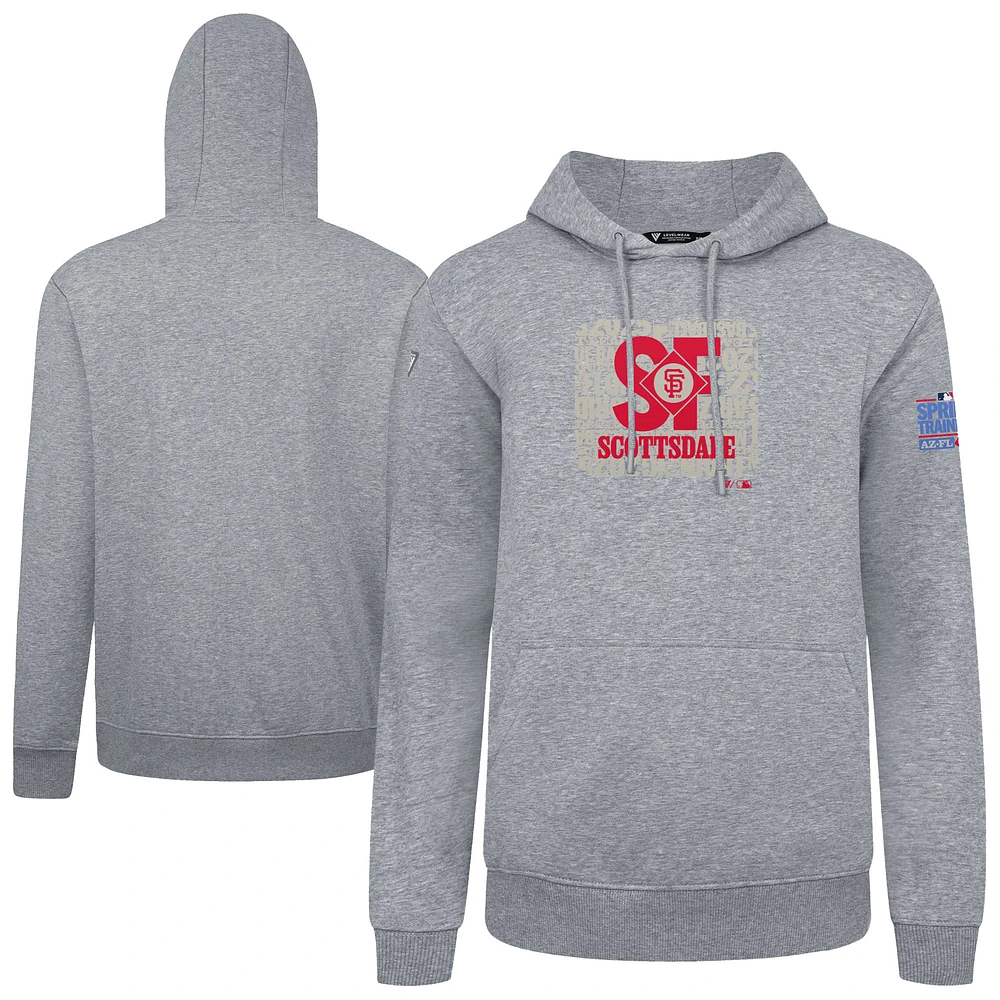 Men's Levelwear Gray San Francisco Giants Podium Spring Training Pullover Hoodie