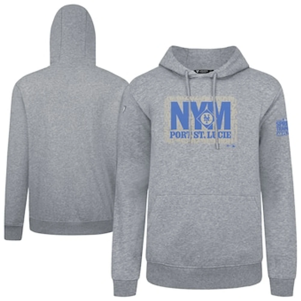 Men's Levelwear Gray New York Mets Podium Spring Training Pullover Hoodie