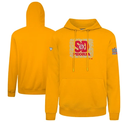 Men's Levelwear Gold San Diego Padres Podium Spring Training Pullover Hoodie