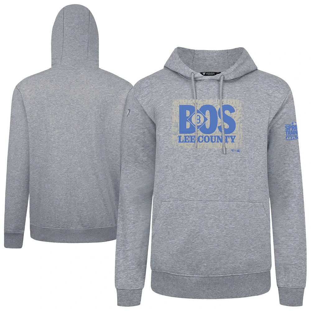 Men's Levelwear Gray Boston Red Sox Podium Spring Training Pullover Hoodie