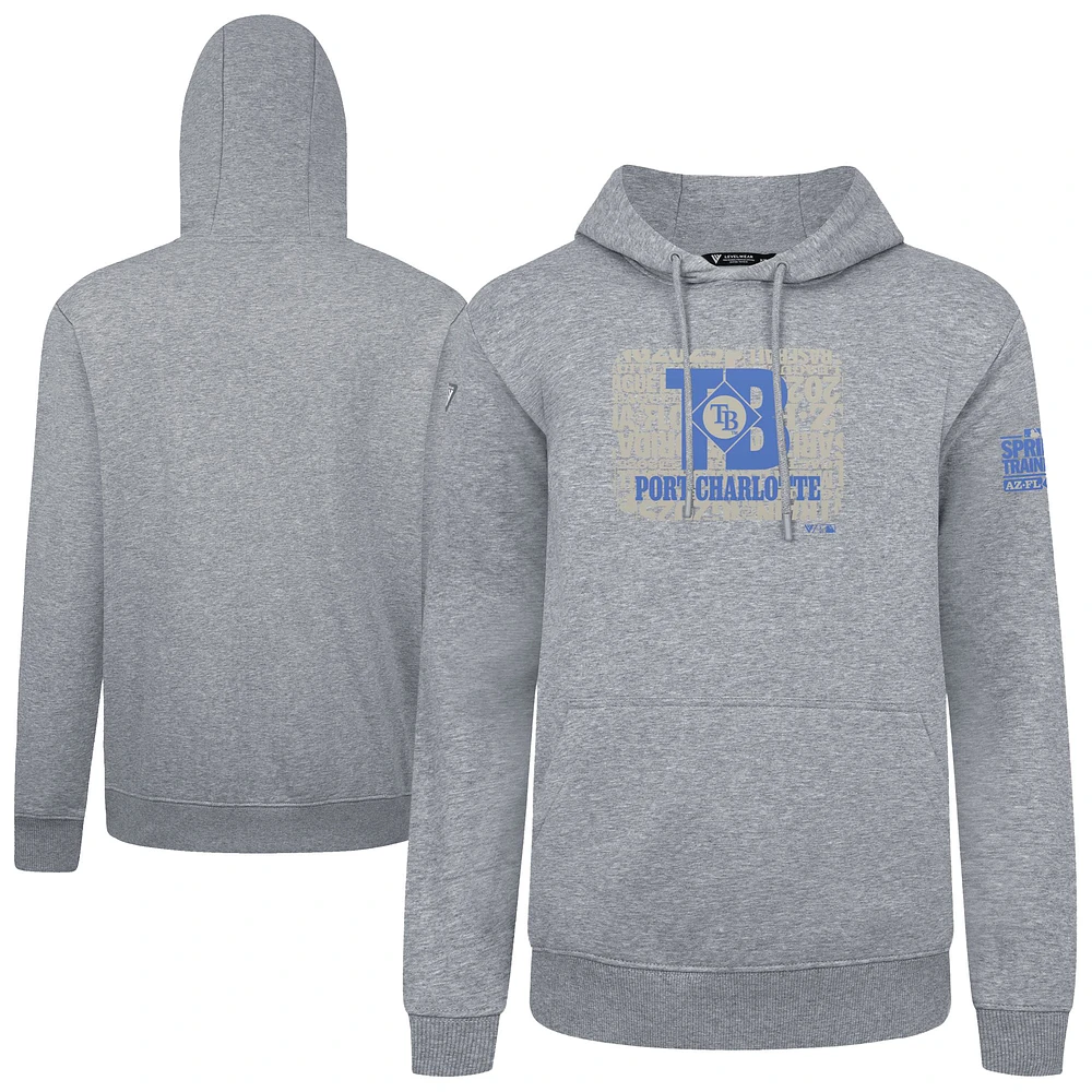 Men's Levelwear Gray Tampa Bay Rays Podium Spring Training Pullover Hoodie