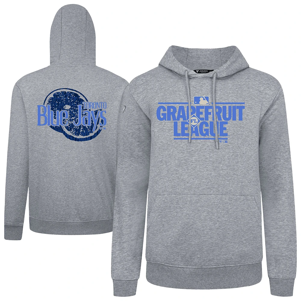 Men's Levelwear Gray Toronto Blue Jays 2025 Spring Training Podium Pullover Hoodie