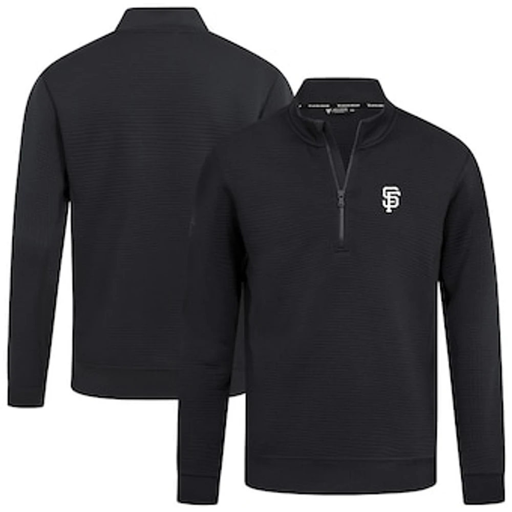 Men's Levelwear Black San Francisco Giants Cushion Insignia 2.0 Quarter-Zip Pullover