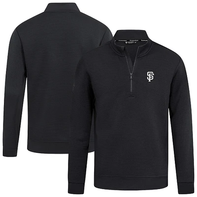 Men's Levelwear Black San Francisco Giants Cushion Insignia 2.0 Quarter-Zip Pullover