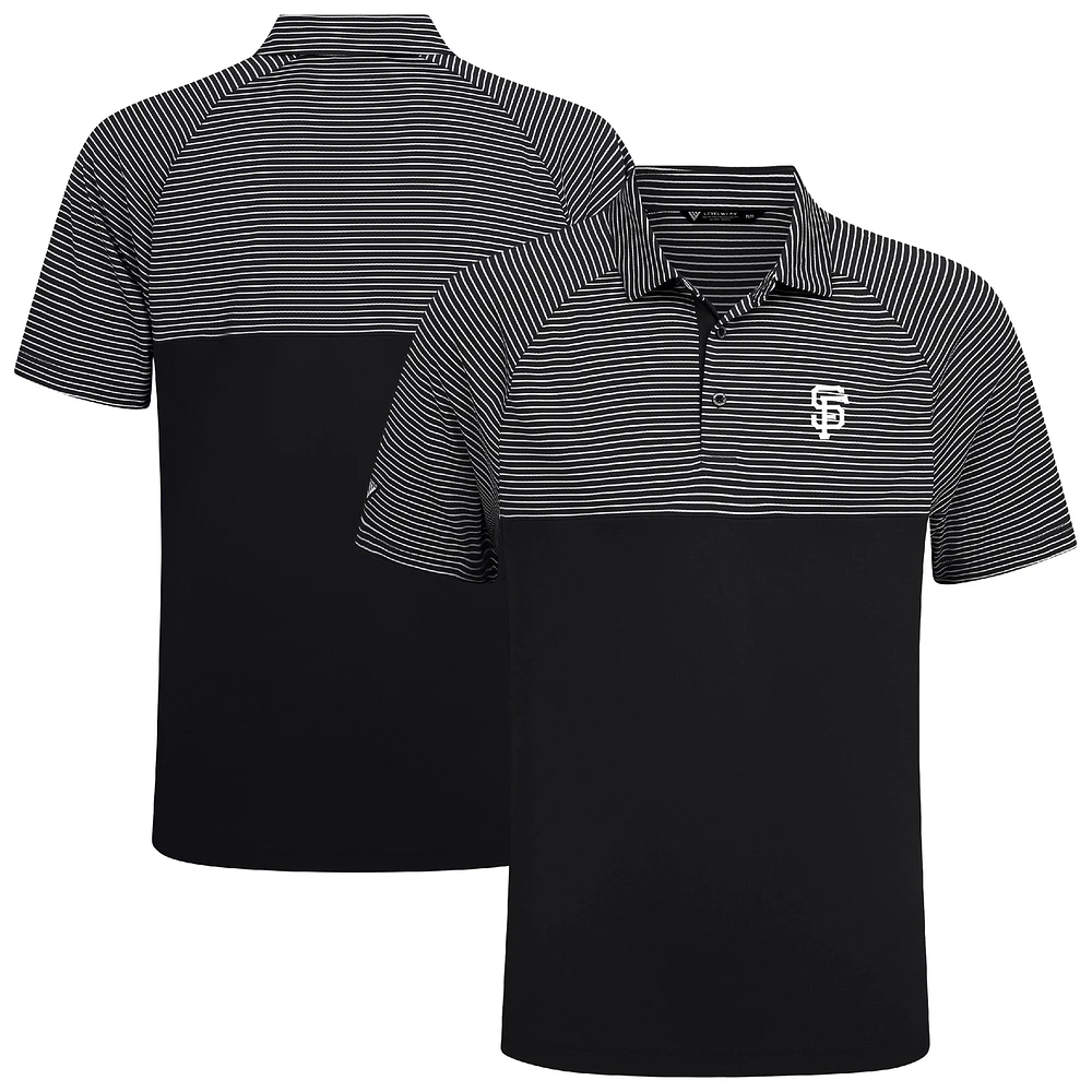 Men's Levelwear Black San Francisco Giants Classic Stripes Insignia 2.0 Polo