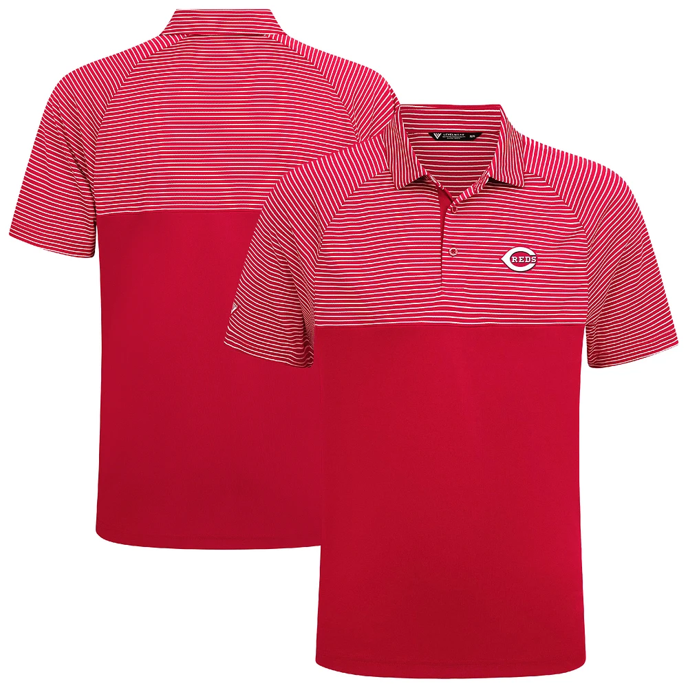 Men's Levelwear Red Cincinnati Reds Classic Stripes Insignia 2.0 Polo
