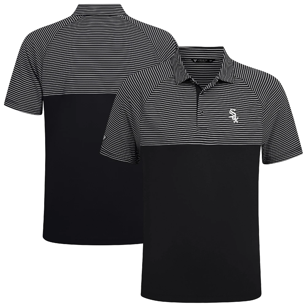 Men's Levelwear Black Chicago White Sox Classic Stripes Insignia 2.0 Polo