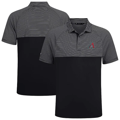 Men's Levelwear Black Arizona Diamondbacks Classic Stripes Insignia 2.0 Polo