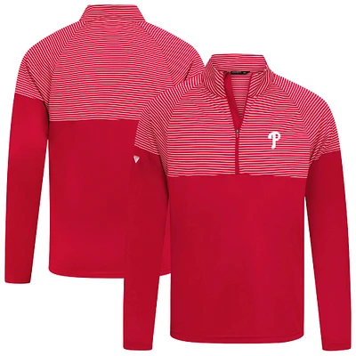Men's Levelwear Red Philadelphia Phillies Classic Stripes Insignia 2.0 Pullover
