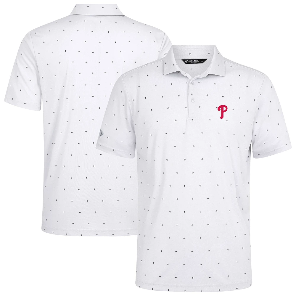 Men's Levelwear White Philadelphia Phillies Vision Insignia 2.0 Polo