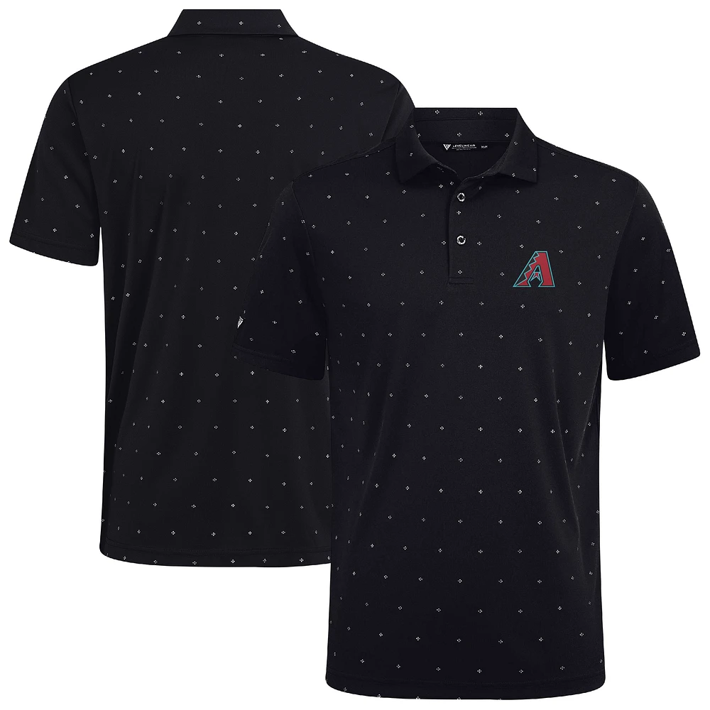 Men's Levelwear Black Arizona Diamondbacks Vision Insignia 2.0 Polo